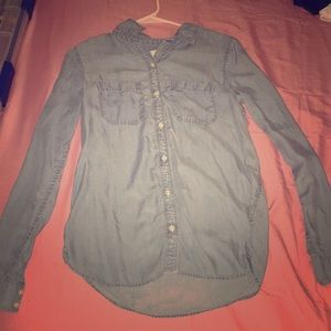 Relaxed button down top